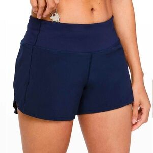Lululemon Navy Speed Up Mid-Rise Short 4”